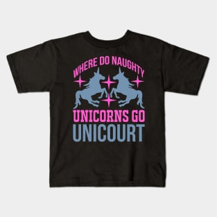 Unicorns Go Unicourt Kids T-Shirt